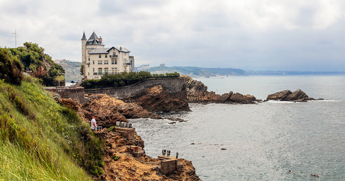 Biarritz an der felsigen Atlantikküste