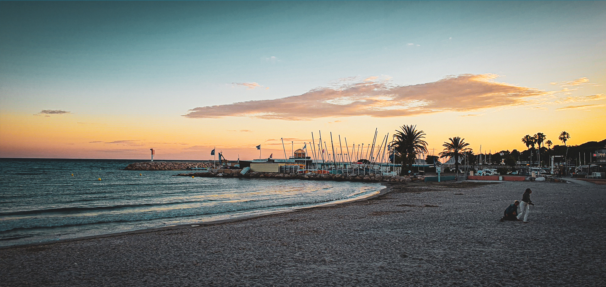 Sonnenuntergang am Meer in Saint-Cyr-sur-Mer