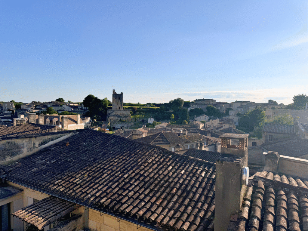 Saint-Emillion Aussicht auf Stadt